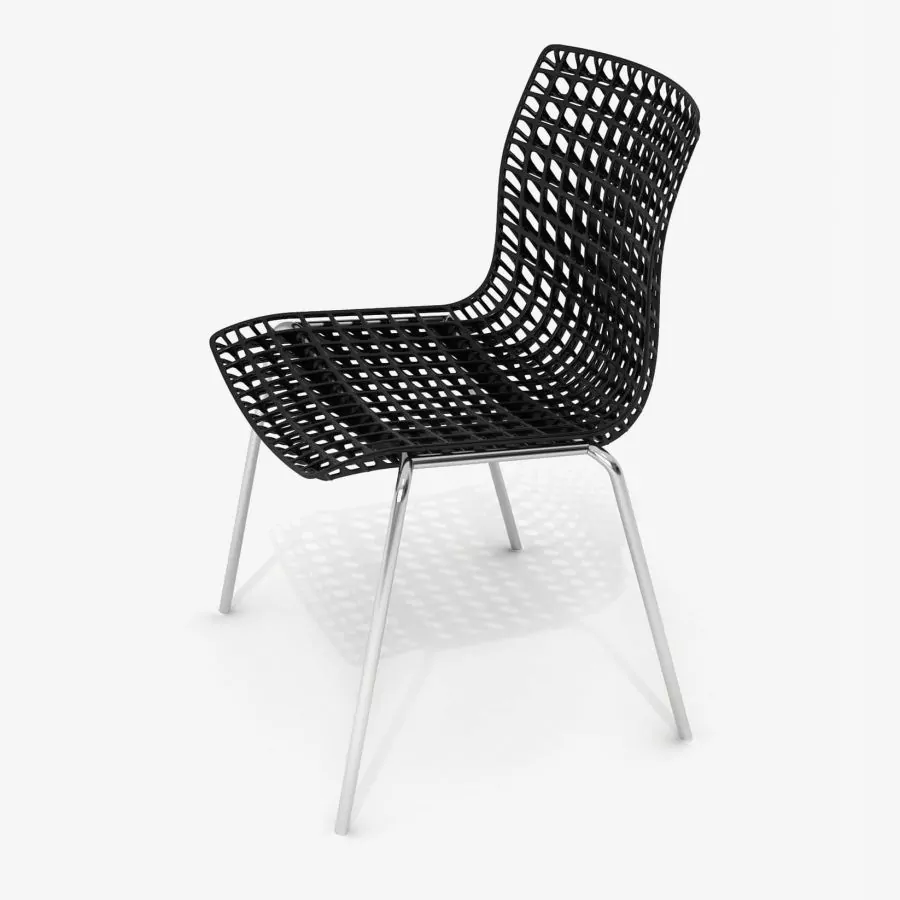 Stepstuhl Moire schwarz